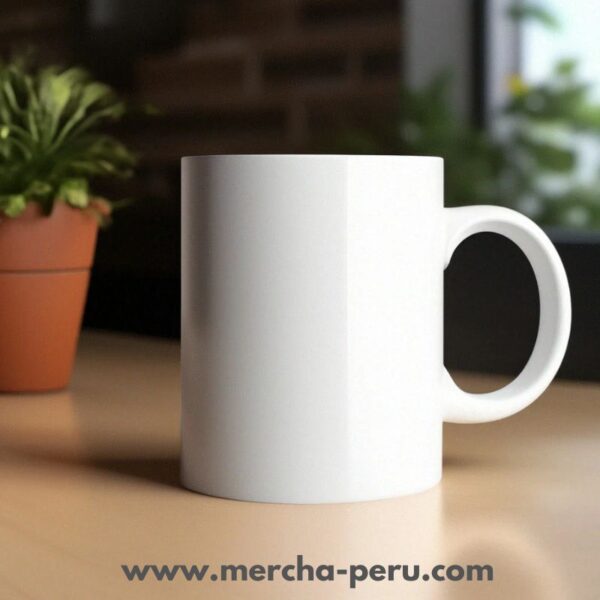 Taza publicitaria blanca de 11 onz